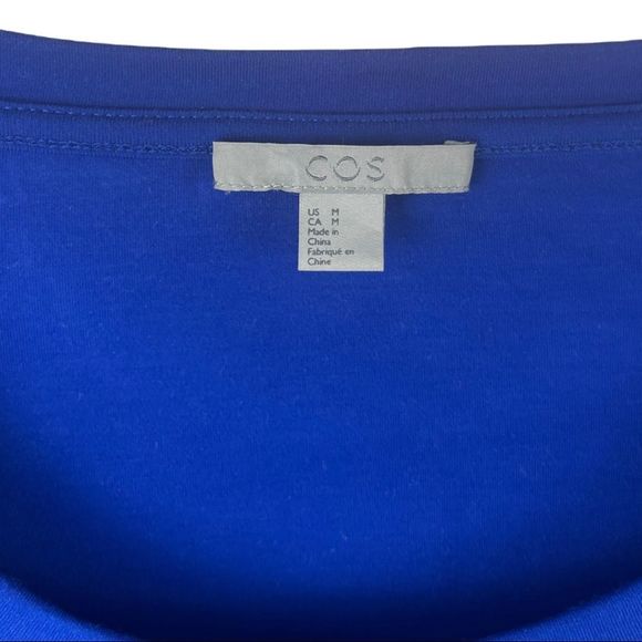 COS Smooth Jersey Cobalt Royal Blue Dress with Silk Back Panel Size M - Picture 4 of 11